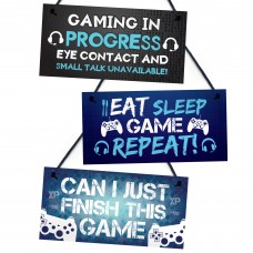 Gaming Signs 3 PACK Gamer Gift For Boys Birthday Christmas Gift