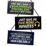 Gaming Signs For Boys Bedroom 3 PACK Gamer Gift For Son Brother 