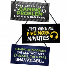 Gaming Signs For Boys Bedroom 3 PACK Gamer Gift For Son Brother 