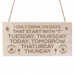 Wooden Hanging Bar Sign For Home Bar Funny Pub Man Cave Sign