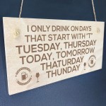 Wooden Hanging Bar Sign For Home Bar Funny Pub Man Cave Sign