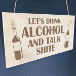 Bar Signs For Home Bar Engraved LETS DRINK Sign Bar Signs