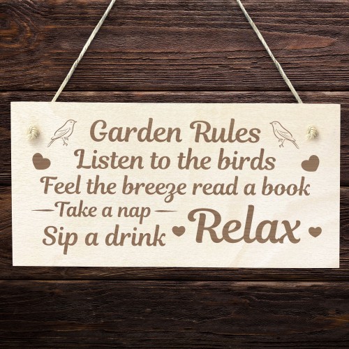 Garden Sign And Plaques For Outside Wooden Garden Wall Sign