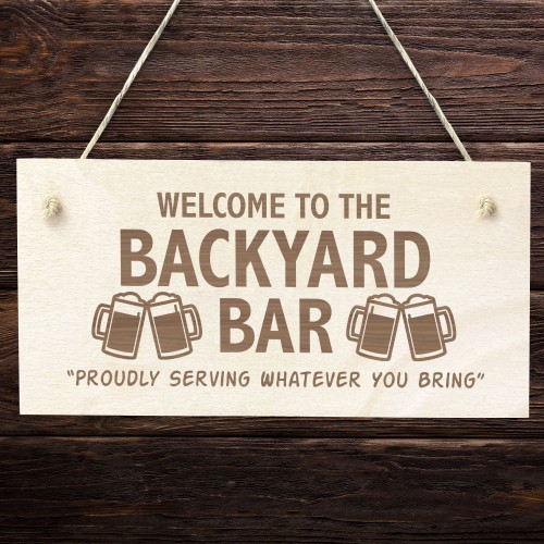 Bar Signs For Home Bar Outside Engraved Hanging Plaque Garden