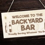 Bar Signs For Home Bar Engraved Sign BACKYARD BAR Bar Signs