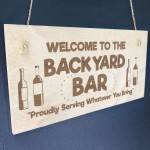 Bar Signs For Home Bar Engraved Sign BACKYARD BAR Bar Signs