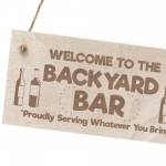 Bar Signs For Home Bar Engraved Sign BACKYARD BAR Bar Signs