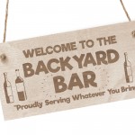 Bar Signs For Home Bar Engraved Sign BACKYARD BAR Bar Signs