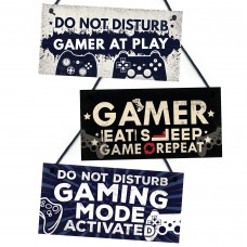 Pack of 3 Gaming Sign Bundle Gift For Gamers Birthday Gifts