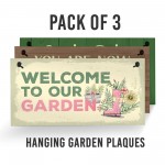 3 Piece Garden Signs And Plaque Hanging Wall Sign For Garden