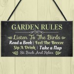 3 PACK Garden Rules Hanging Sign Bundle Gift For Her Women