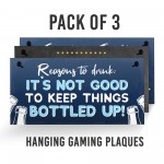 Funny Bar Signs PACK OF 3 Bundle Bar Accessories For Home Bar