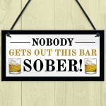 3 Pieces Funny Alcohol Hanging Bar Signs Plaque For Home Bar