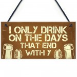 Funny PACK OF 3 Alcohol Signs For Home Garden Bar Man Cave