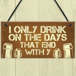 Funny PACK OF 3 Alcohol Signs For Home Garden Bar Man Cave