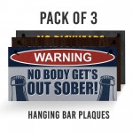 Bar Signs Accessories 3pcs Bundle Funny Signs For Home Garden