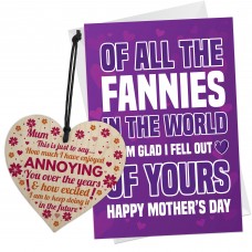 Mothers Day Card Funny Wooden Heart And Card For Mum