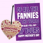 Mothers Day Card Funny Wooden Heart And Card For Mum
