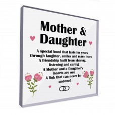 Mother Daughter Gifts Acrylic Block Gift For Birthday