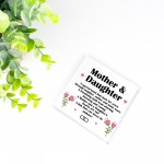 Mother Daughter Gifts Acrylic Block Gift For Birthday