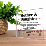 Mother Daughter Gifts Acrylic Block Gift For Birthday