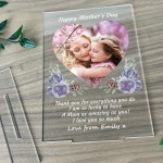 Mothers Day Personalised Photo Plaque Custom Gift For Mum