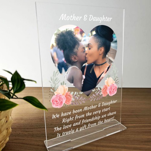 Mother And Daughter Personalised Photo Plaque Mum Birthday