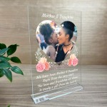 Mother And Daughter Personalised Photo Plaque Mum Birthday