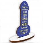 Funny Fathers Day Gift From Daughter Son Wood Plaque Joke Gift