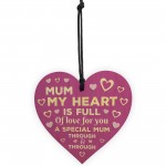 Mum Gift For Mothers Day Birthday Wood Heart THANK YOU Gift