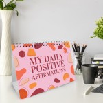 Daily Positive Affirmations Freestanding Flipbook Calendar Gift 