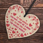 Mum Gifts Wooden Heart Birthday Mothers Day Gifts For Mum