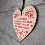 Mum Gifts Hanging Wooden Heart Gift For Mothers Day Birthday