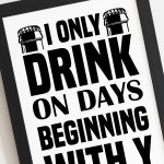 Funny Bar Signs FRAMED Print Bar Signs For Home Bar Man Cave