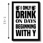 Funny Bar Signs FRAMED Print Bar Signs For Home Bar Man Cave