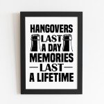 Funny Alcohol Sign Bar Signs For Home Man Cave FRAMED Print