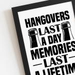 Funny Alcohol Sign Bar Signs For Home Man Cave FRAMED Print
