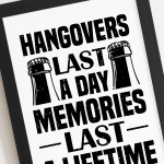 Funny Alcohol Sign Bar Signs For Home Man Cave FRAMED Print