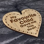 Favourite Child Gift Novelty Keepsake For Mum Or Dad
