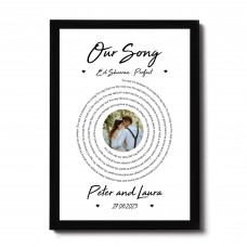 Wedding Anniversary Gift For Him Her Framed Print Vinyl Record