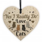 Funny Birthday Card From The Cat Novelty Card Wooden Heart Gift
