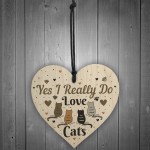 Funny Birthday Card From The Cat Novelty Card Wooden Heart Gift