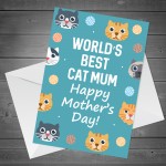 Mothers Day Card For Best Cat Mum Wooden Heart Gift For Mum
