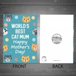 Mothers Day Card For Best Cat Mum Wooden Heart Gift For Mum