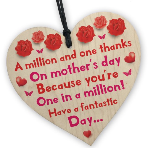 Mum Keepsake Gift For Mothers Day Wooden Heart Gift For Mum