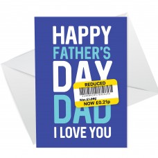 Dad Fathers Day Card Funny Fathers Day Card Funny Card Reduced