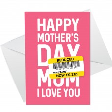 Mum Mothers Day Card Funny Mothers Day Card Funny Card Reduced