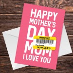 Mum Mothers Day Card Funny Mothers Day Card Funny Card Reduced