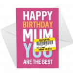 Mum Birthday Cards Funny Birthday Card Funny Card Birthday Card