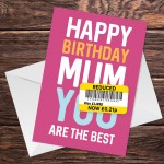 Mum Birthday Cards Funny Birthday Card Funny Card Birthday Card